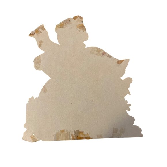 Vintage Christmas Snowman Cardboard Die Cut Cutout Presents Sled Candy Cane - Picture 4 of 4